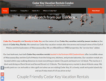 Tablet Screenshot of cedarkeyvacation.com